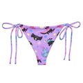 Bright and fun Axolotl String Bikini Bottom, perfect for poolside relaxation with adjustable ties and UPF 50+ protection.