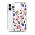 Berry iPhone® Clear Case featuring a fun dessert design, offers protection from scratches and easy access to ports.