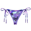 Butterfly String Bikini Bottom features a vibrant butterfly print and adjustable ties, perfect for poolside relaxation.