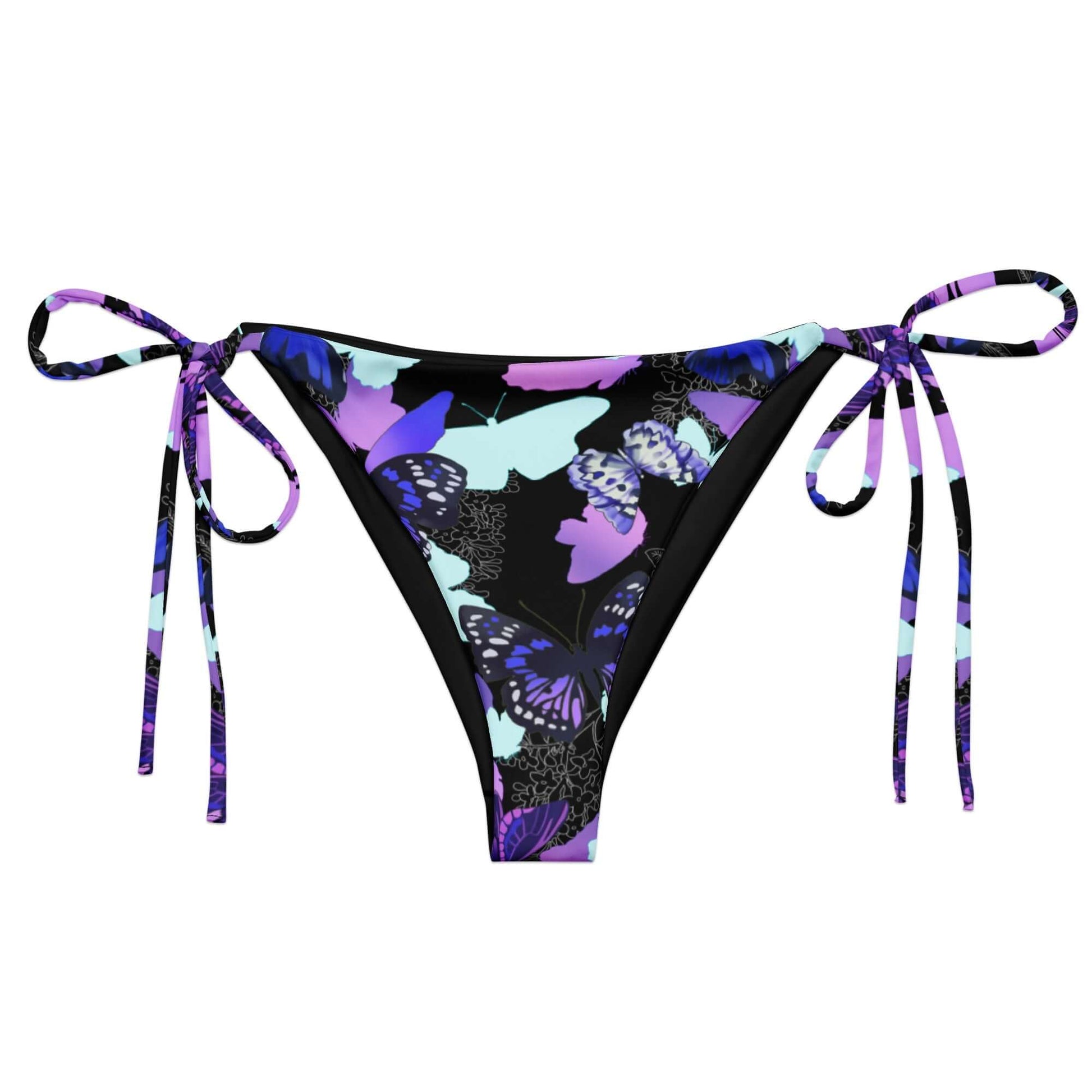 Stylish Butterfly String Bikini Bottom with adjustable ties, perfect for sunbathing and poolside relaxation.