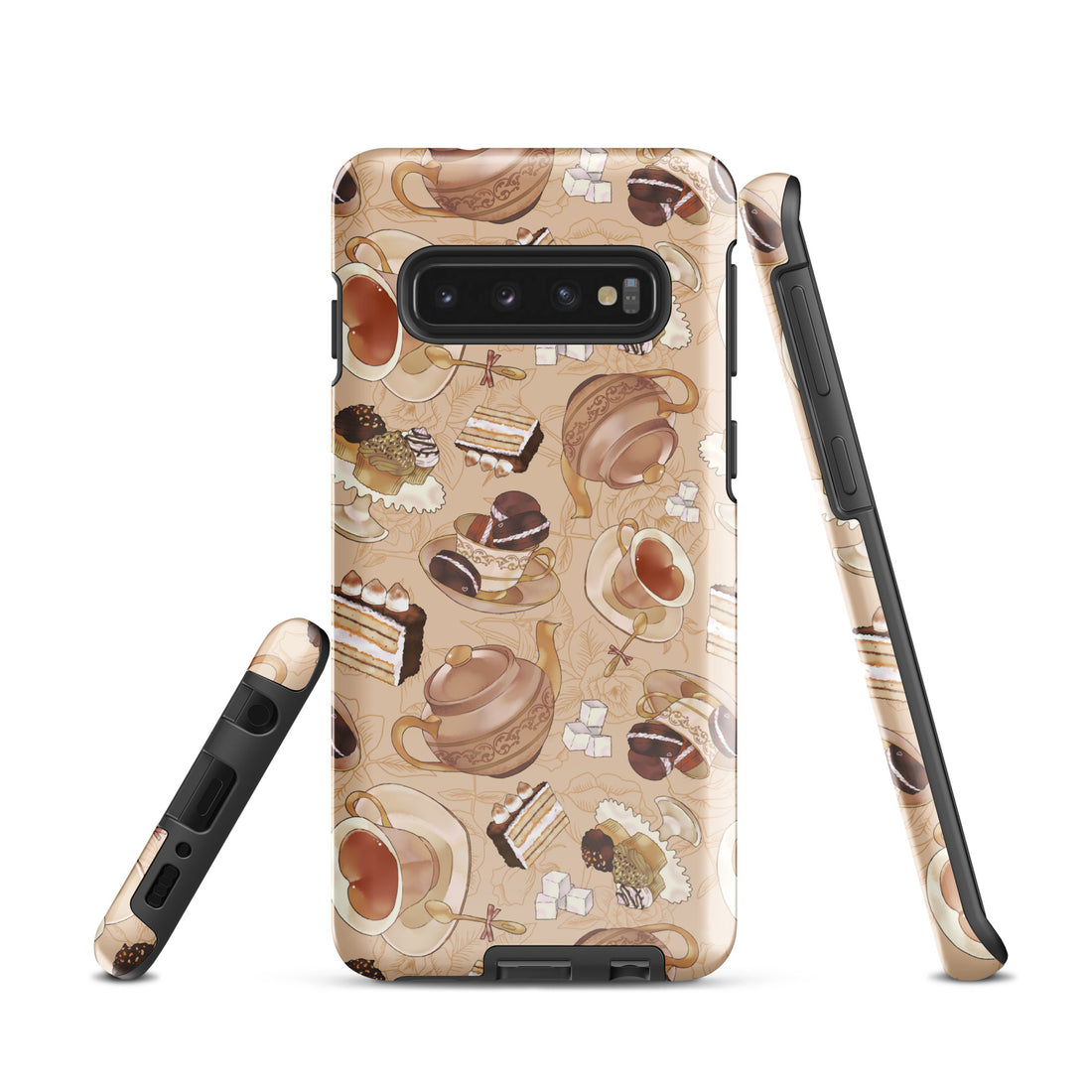 Café Samsung® Tough Case features a stylish dessert design, offering impact protection for your Samsung Galaxy S10.