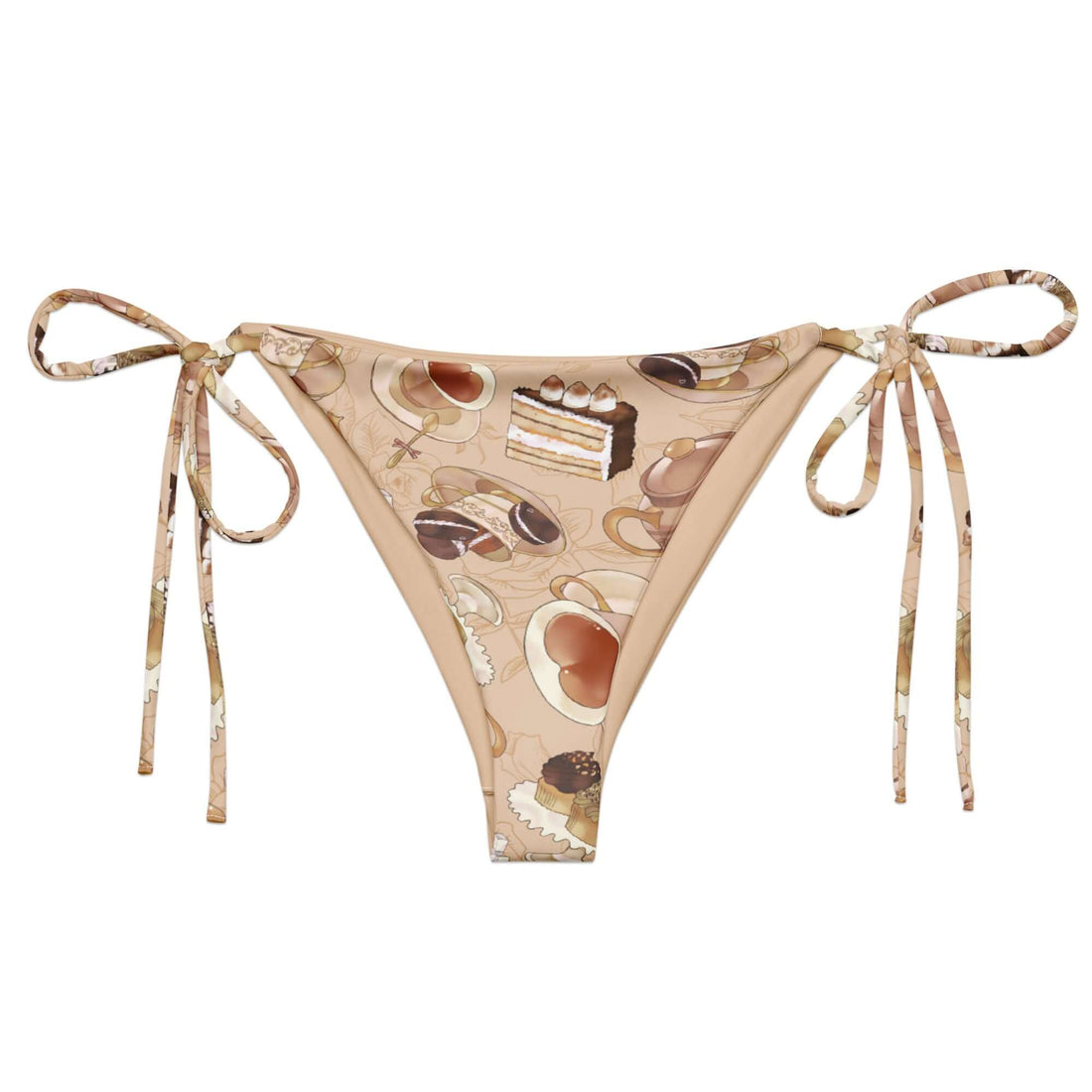Cafe String Bikini Bottom features a stylish design perfect for poolside relaxation, made from soft, recycled polyester.