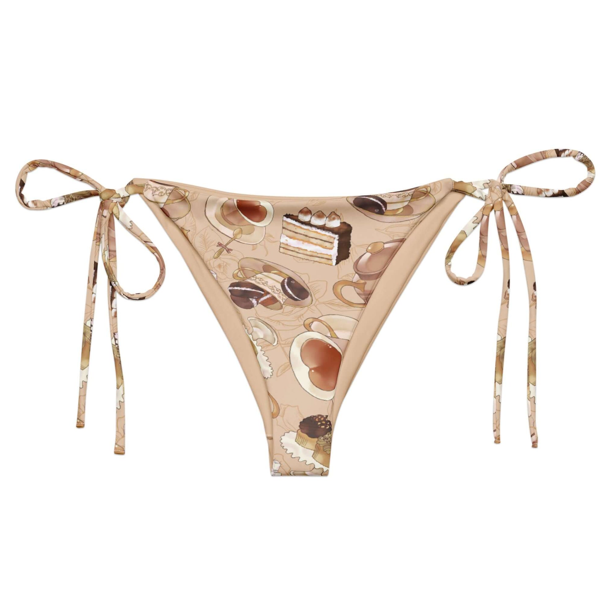 Cafe String Bikini Bottom features a stylish design perfect for poolside relaxation, made from soft, recycled polyester.