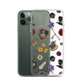 Stylish Gothic Tea Time iPhone® Clear Case features floral designs and a durable, protective polycarbonate back.