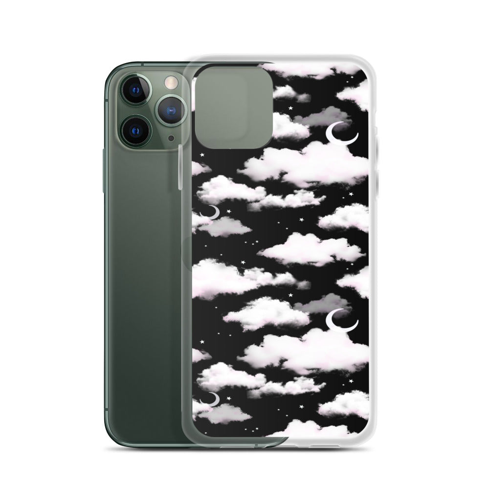 Cloudy Sky iPhone Clear Case (Black) - iPhone 11 Pro