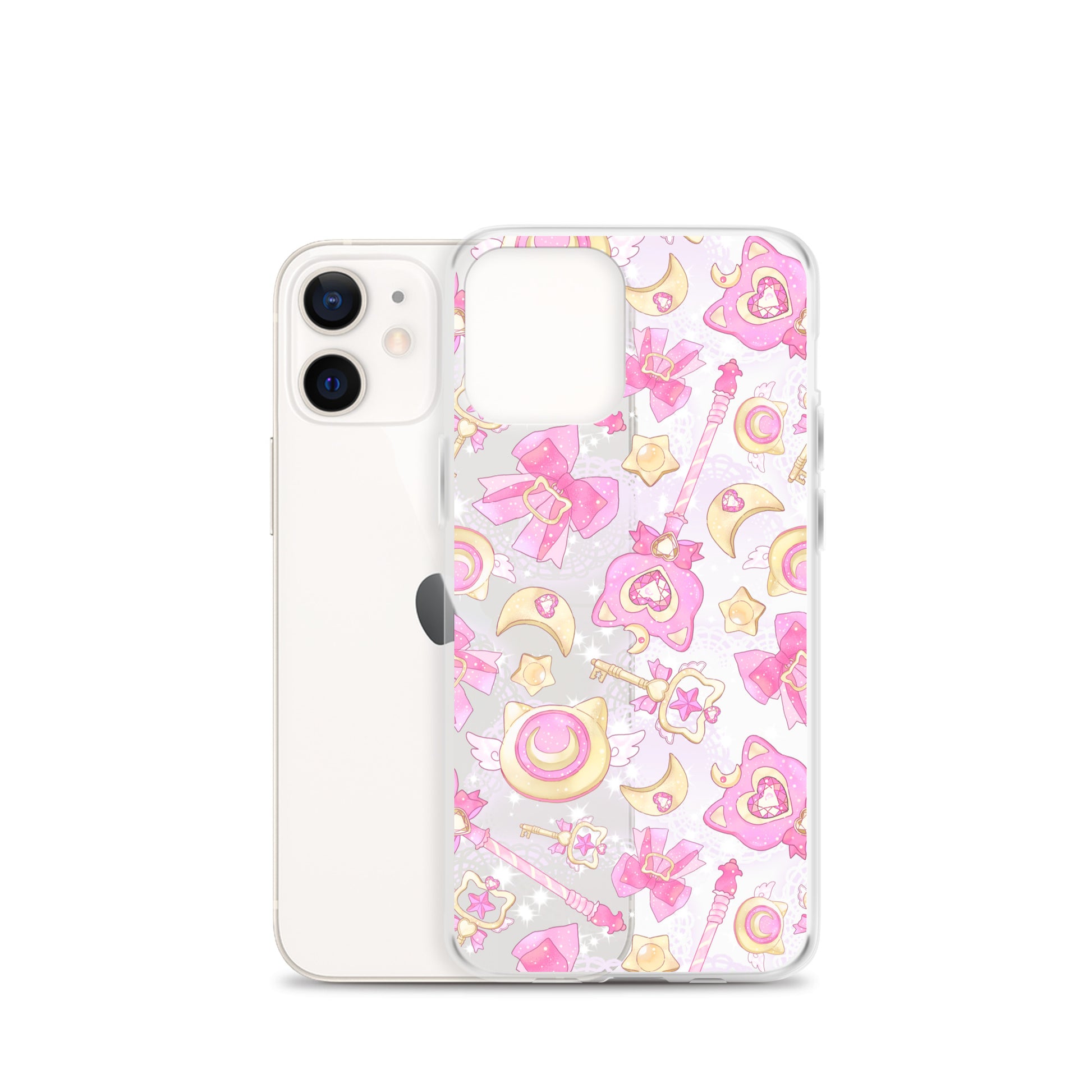 Sleek Magical Girl iPhone® Clear Case with whimsical designs, perfect for protecting your magical gadget in style.