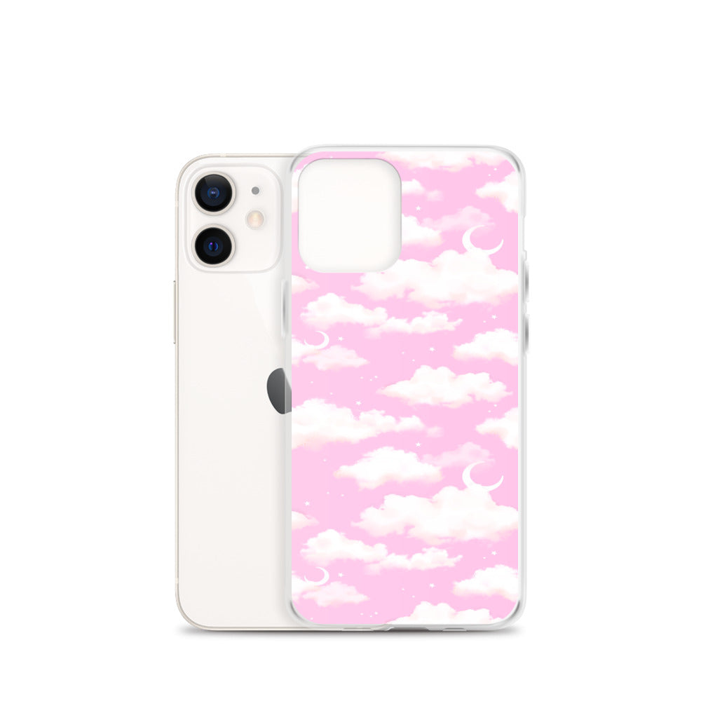 Cloudy Sky iPhone Clear Case (Pink) - iPhone 12 mini
