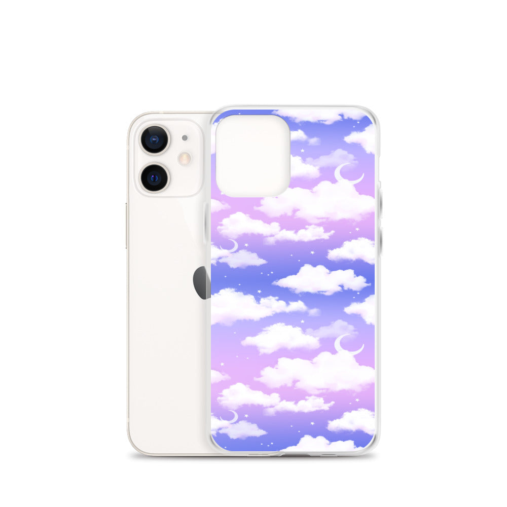 Cloudy Sky iPhone Clear Case (Purple Gradient) - iPhone 12 mini