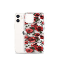 Enchanted Rose (Transparent) iPhone Clear Case (Red) - iPhone 12 mini