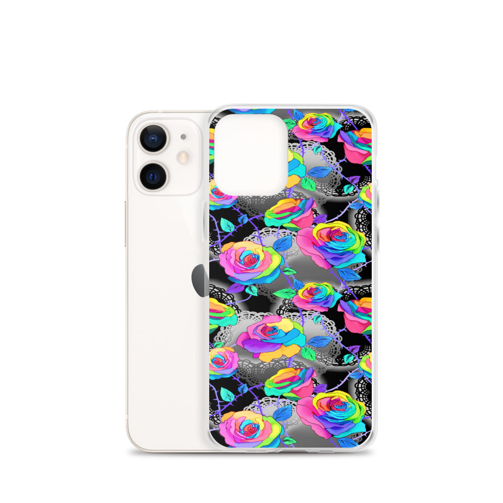 Enchanted Rose iPhone Clear Case (Rainbow) - iPhone 12 mini