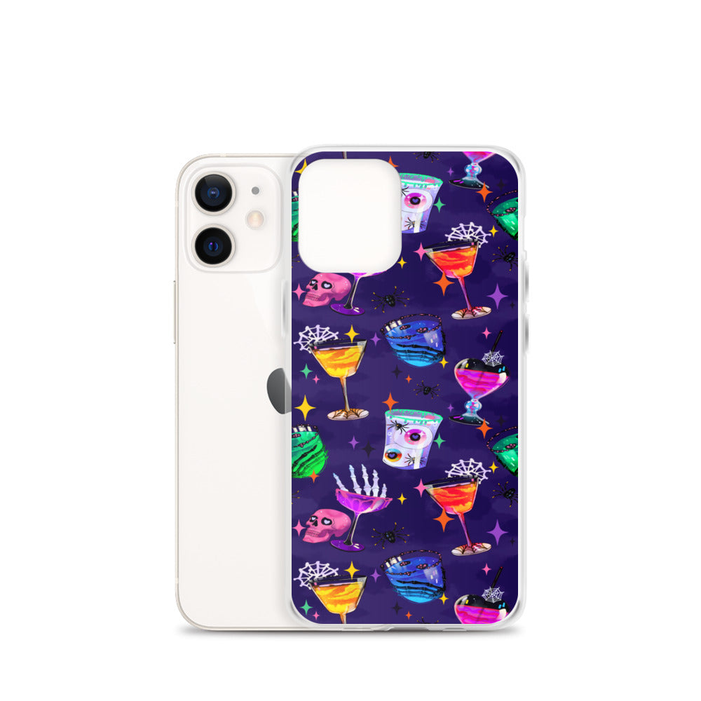 Monster Party iPhone Clear Case (Dark Purple) - iPhone 12 mini