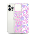 Sleek Gamer Girl iPhone® Clear Case showcasing fun game-themed designs, perfect for stylish protection on the go.