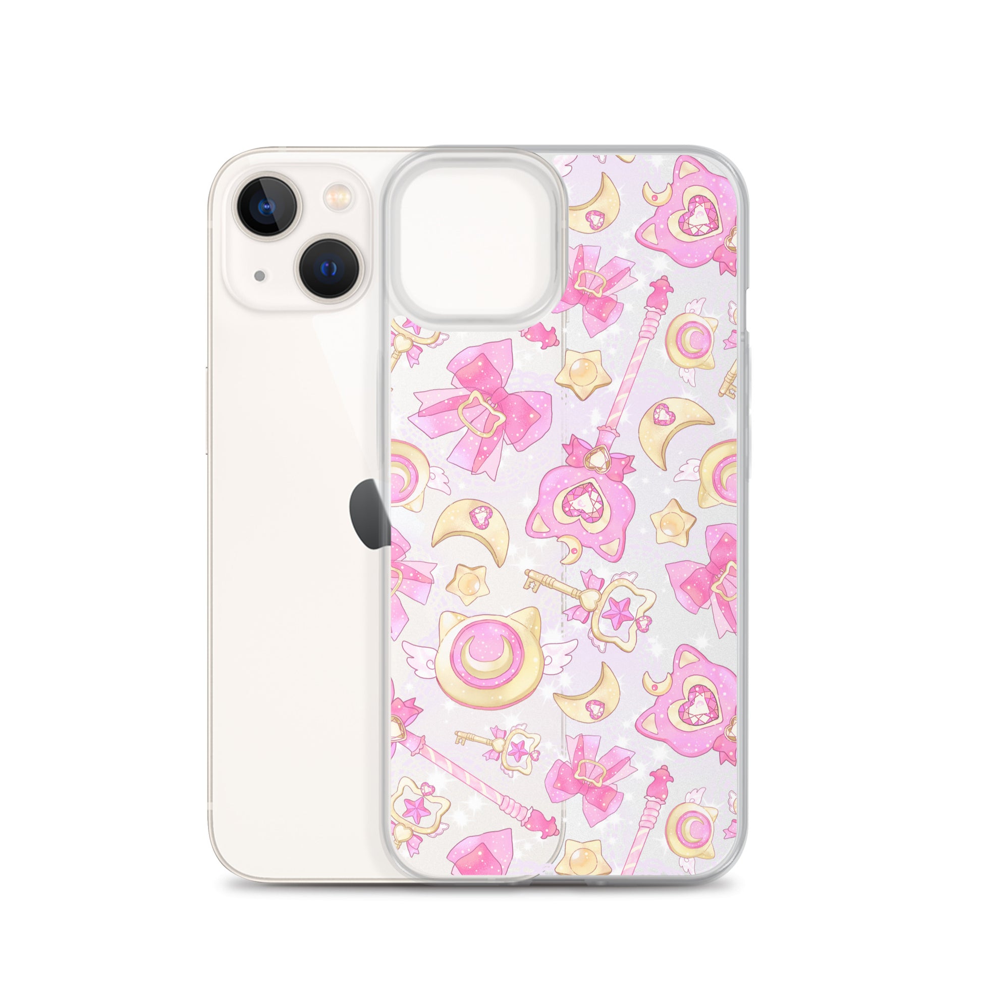 Showcase your style with the Magical Girl iPhone® Clear Case, featuring adorable magical motifs for protection.