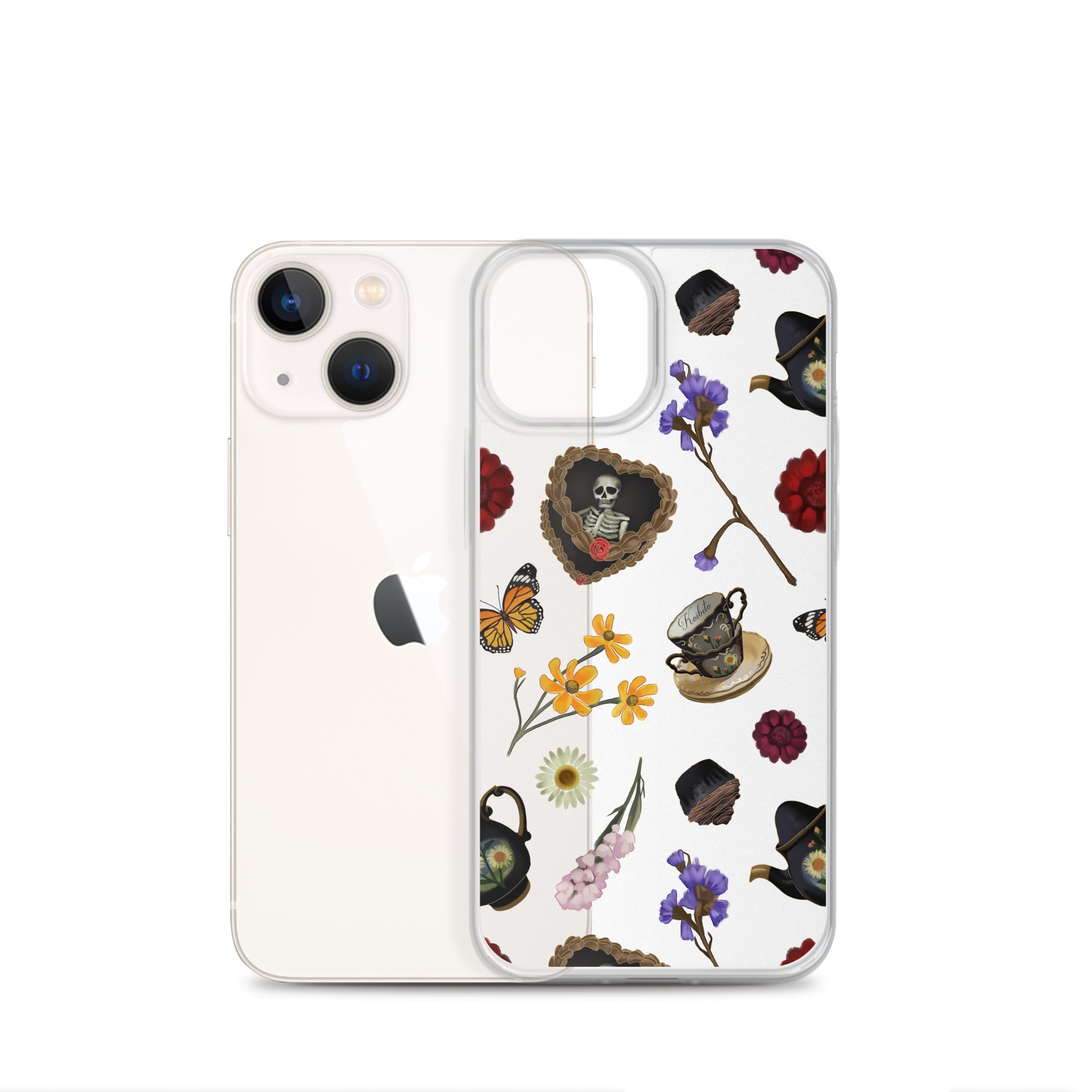 Gothic Tea Time iPhone® Clear Case features a unique design and offers excellent protection against scratches and dust.