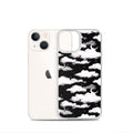 Cloudy Sky iPhone Clear Case (Black) - iPhone 13 mini