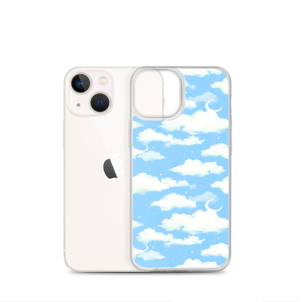 Cloudy Sky iPhone Clear Case (Blue) - iPhone 13 mini