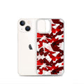 Butterfly iPhone Clear Case (Transparent Crimson) - iPhone 13 mini