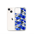 Enchanted Rose (Transparent) iPhone Clear Case (Blue) - iPhone 13 mini