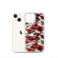 Enchanted Rose (Transparent) iPhone Clear Case (Red) - iPhone 13 mini