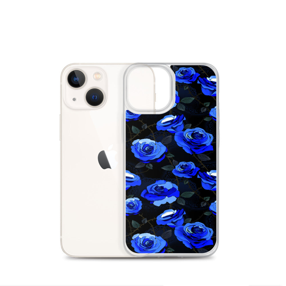 Enchanted Rose iPhone Clear Case (Blue) - iPhone 13 mini