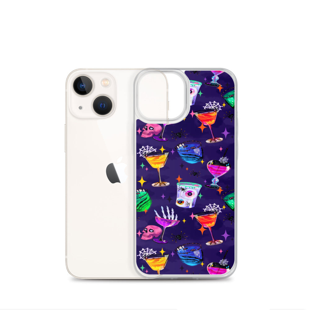 Monster Party iPhone Clear Case (Dark Purple) - iPhone 13 mini