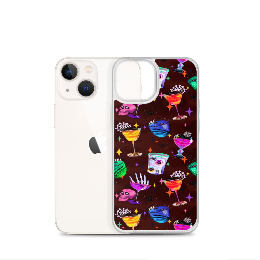 Monster Party iPhone Clear Case (Dark Sienna) - iPhone 13 mini
