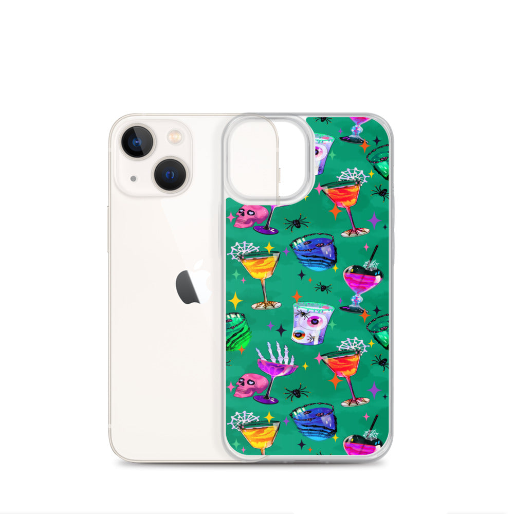 Monster Party iPhone Clear Case (Viridian) - iPhone 13 mini