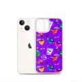 Monster Party iPhone Clear Case (Vivid Violet) - iPhone 13 mini