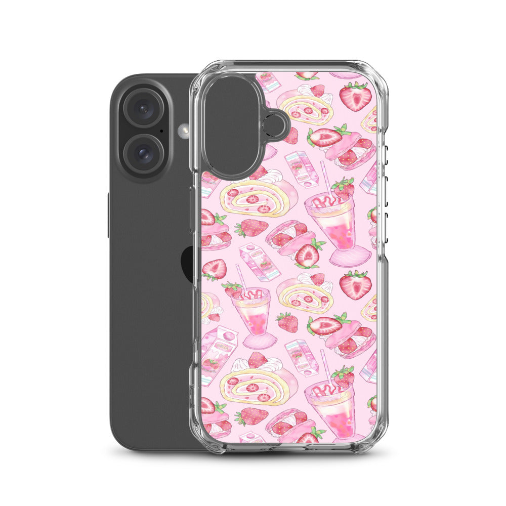 Strawberry iPhone Clear Case (Pink) - iPhone 16