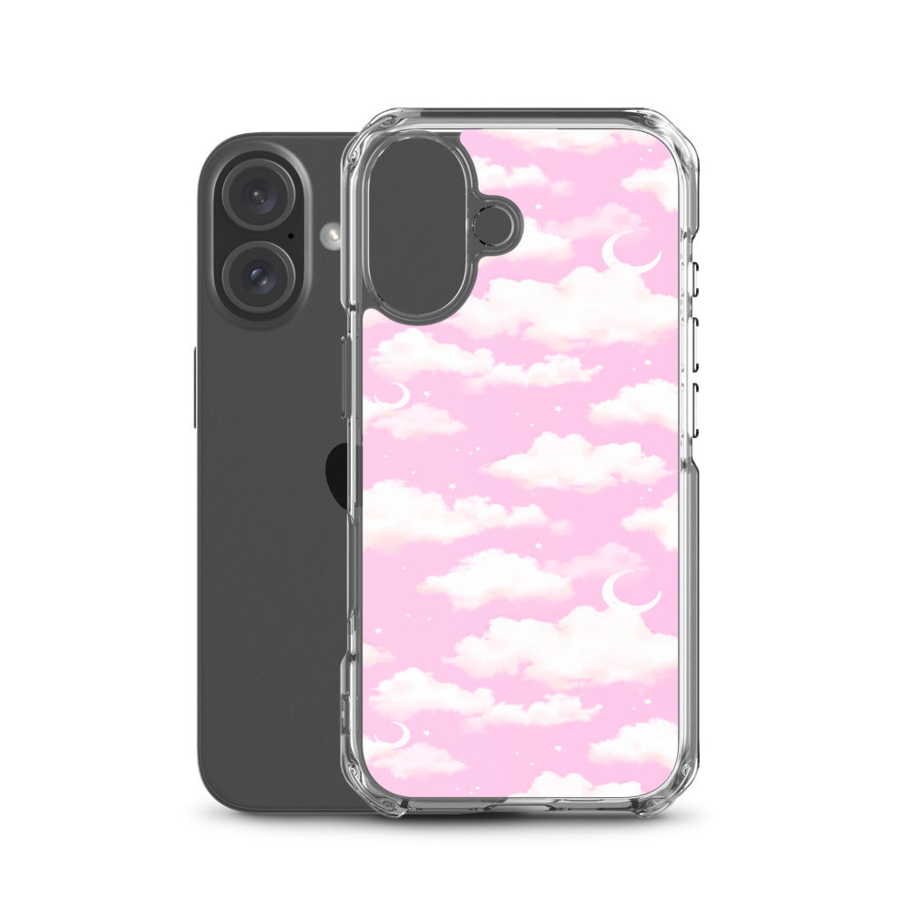 Cloudy Sky iPhone Clear Case (Pink) - iPhone 16