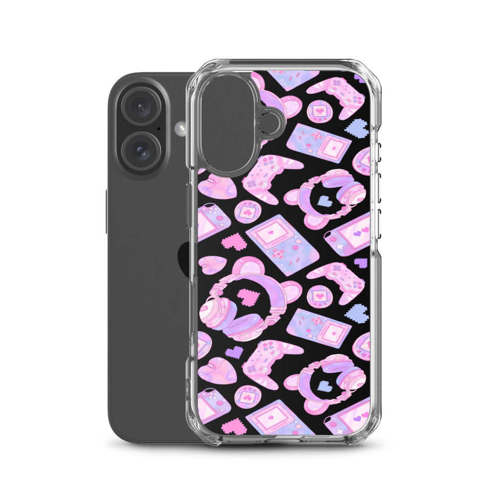 Gamer Girl iPhone Clear Case (Black) - iPhone 16