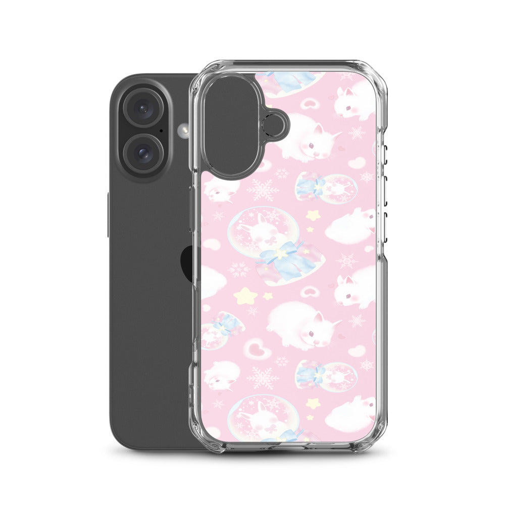Snow Bunny iPhone Clear Case (Pink) - iPhone 16