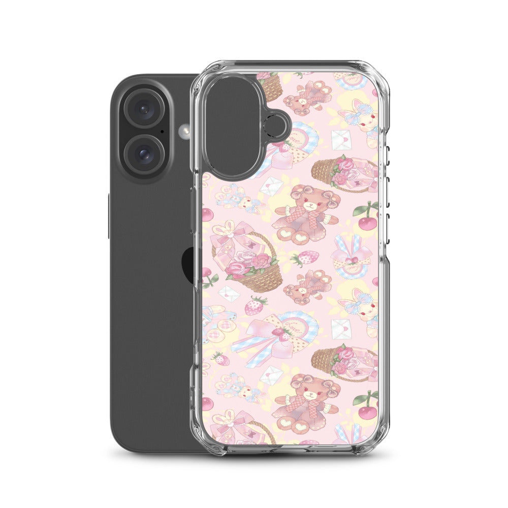 Sweet Teddy iPhone Clear Case (Pink) - iPhone 16