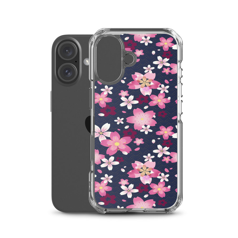 Sakura iPhone Clear Case (Indigo) - iPhone 16