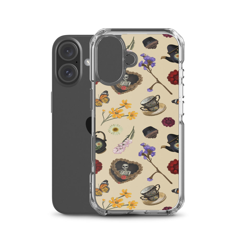 Gothic Tea Time iPhone Clear Case (Cream) - iPhone 16