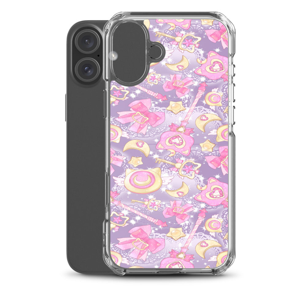 Magical Girl iPhone Clear Case (Purple) - iPhone 16 Plus