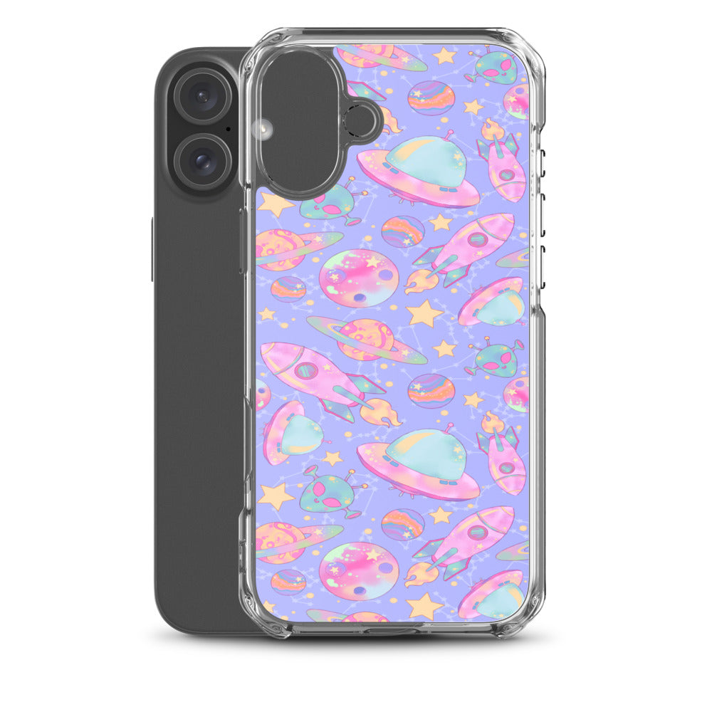 Space iPhone Clear Case (Purple) - iPhone 16 Plus