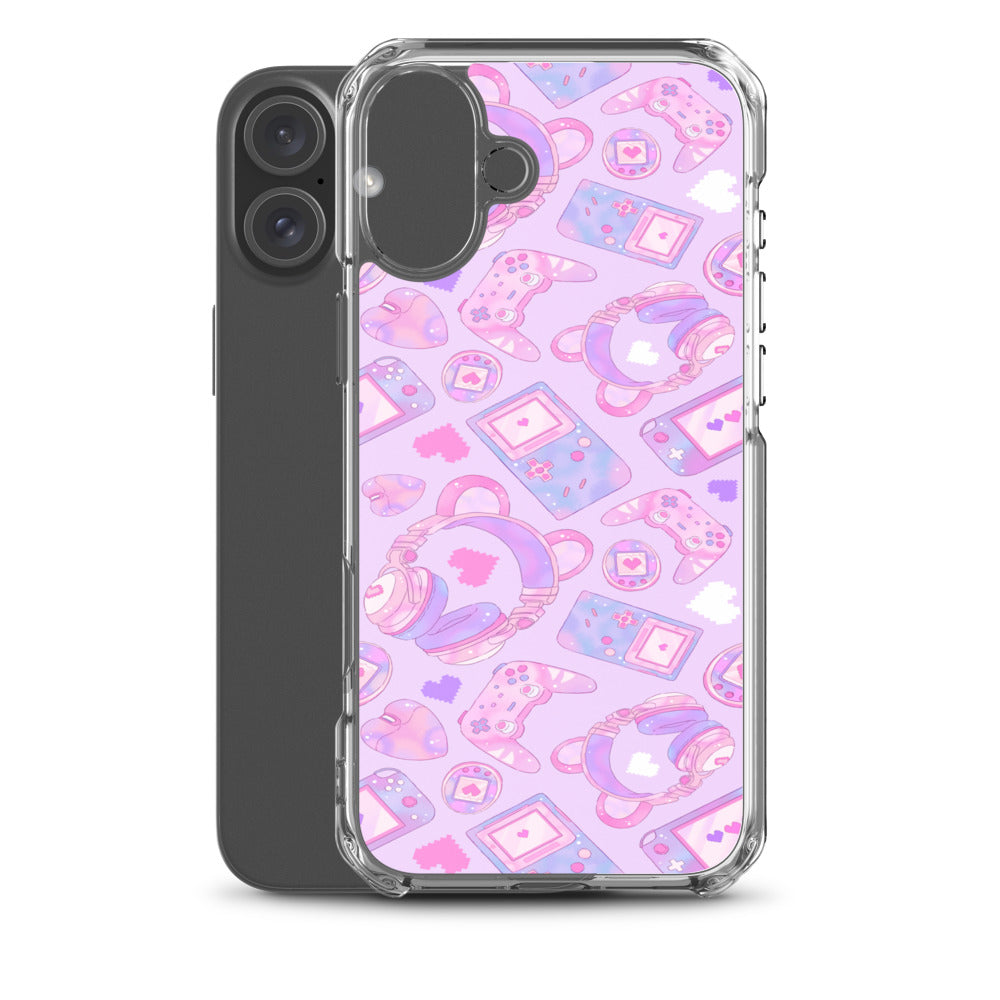 Gamer Girl iPhone Clear Case (Pink) - iPhone 16 Plus