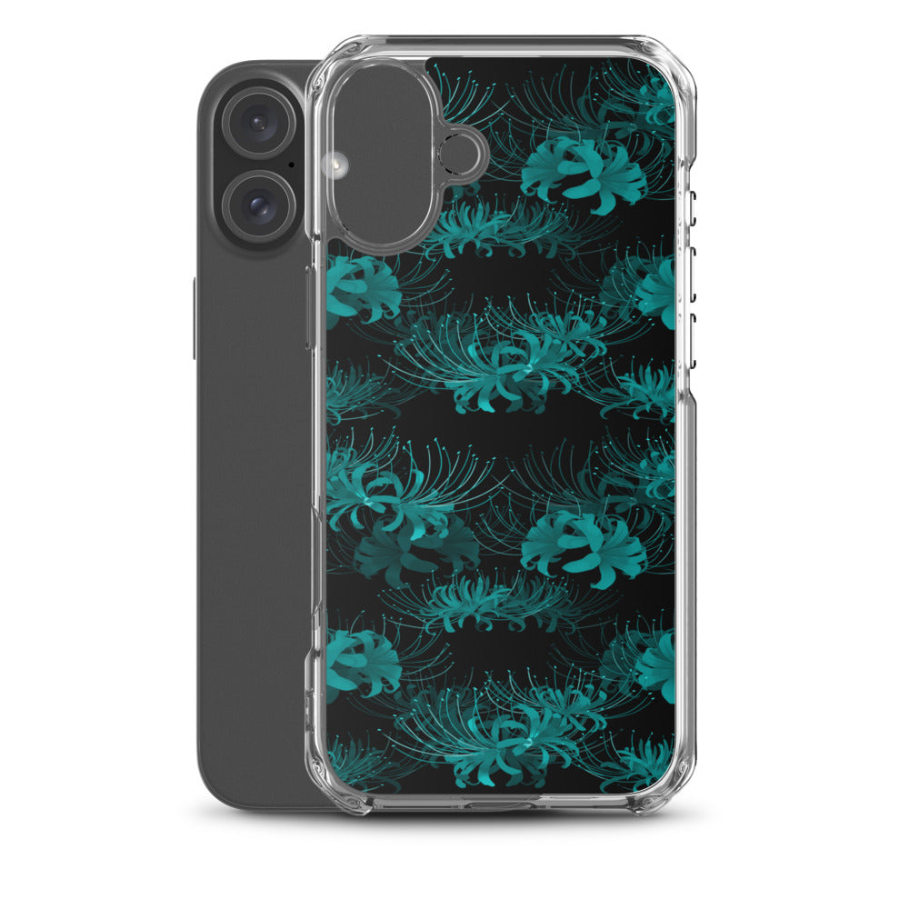 Higanbana iPhone Clear Case (Teal) - iPhone 16 Plus