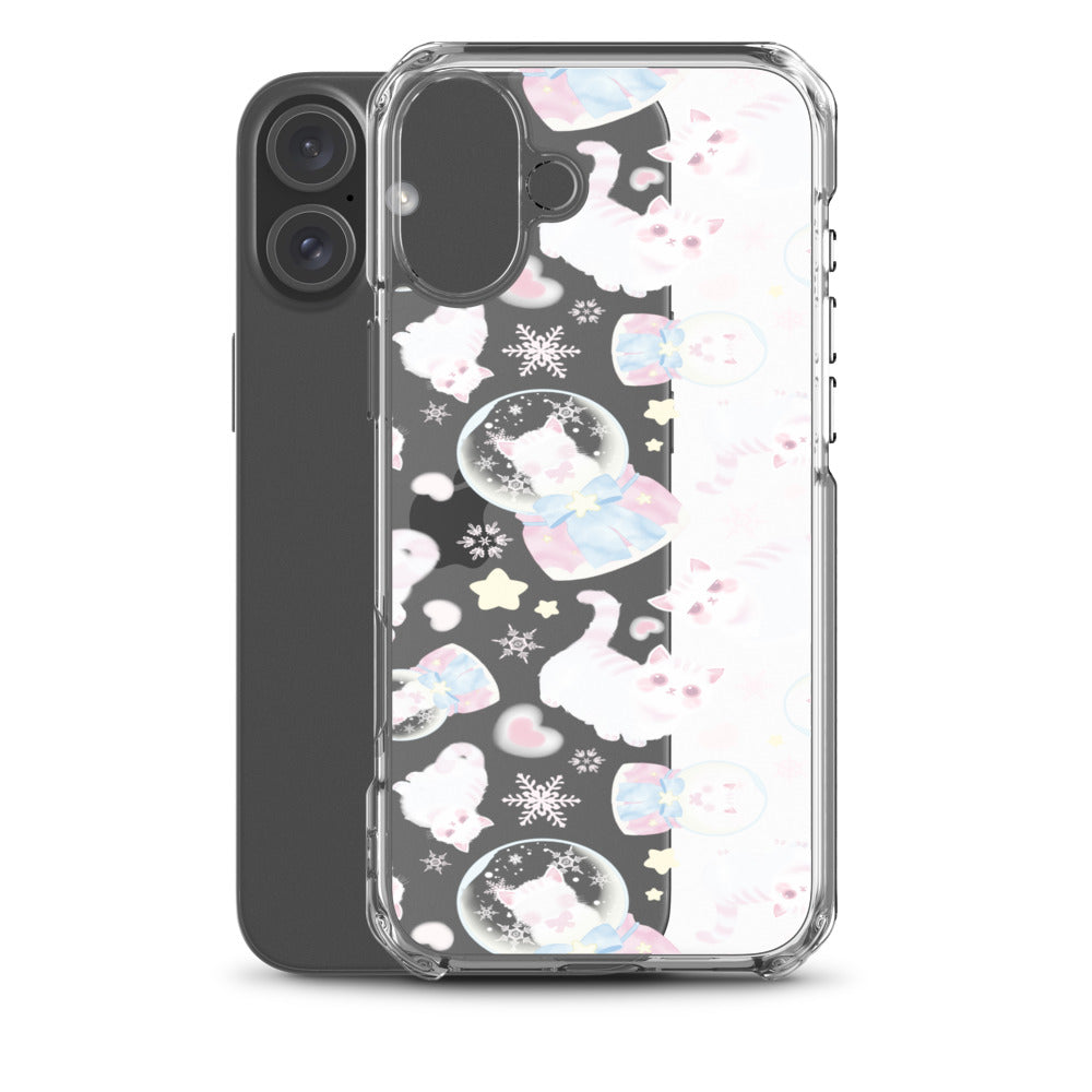 Snow Kitten iPhone Clear Case (Transparent) - iPhone 16 Plus