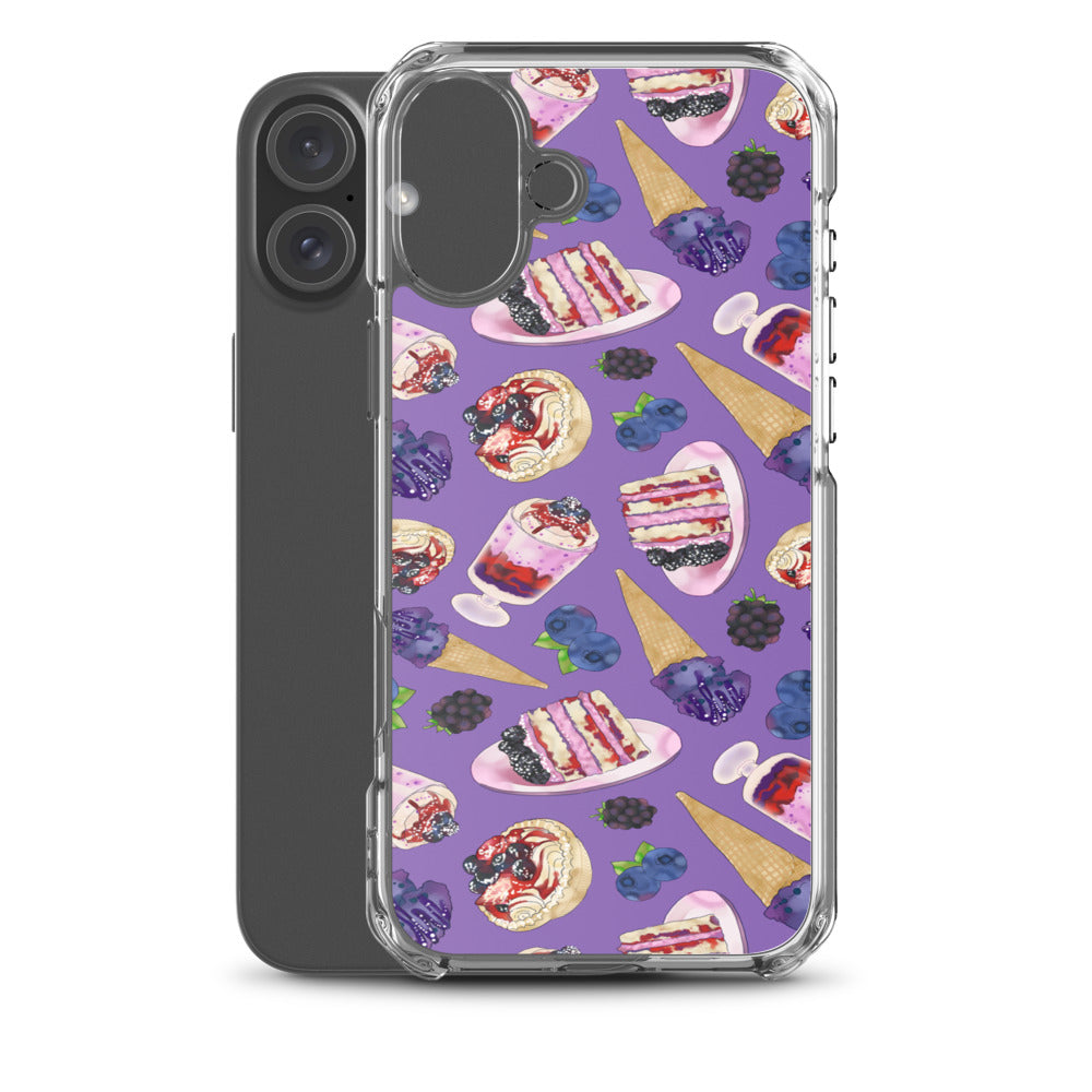 Berry iPhone Clear Case (Purple) - iPhone 16 Plus