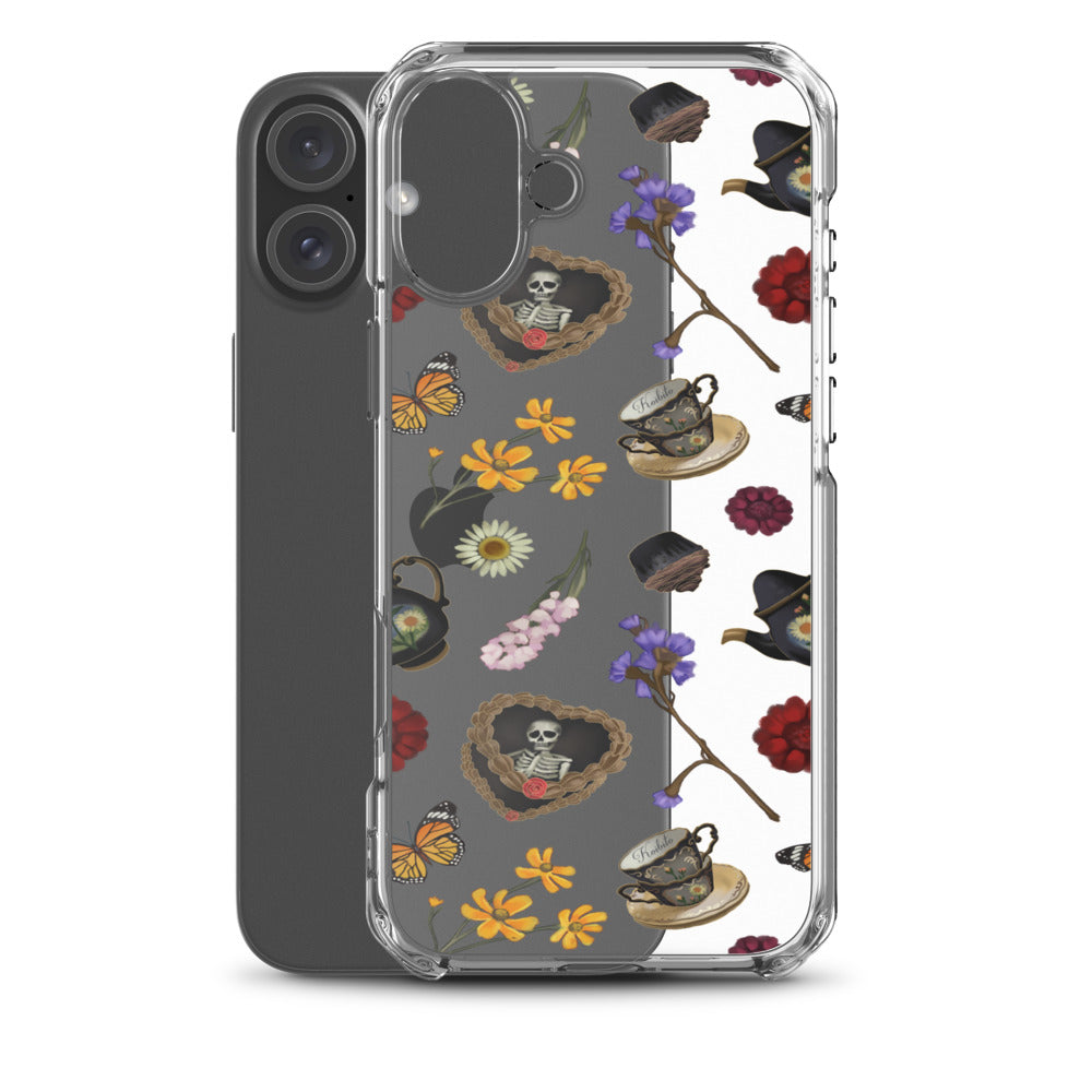 Gothic Tea Time iPhone Clear Case (Transparent) - iPhone 16 Plus