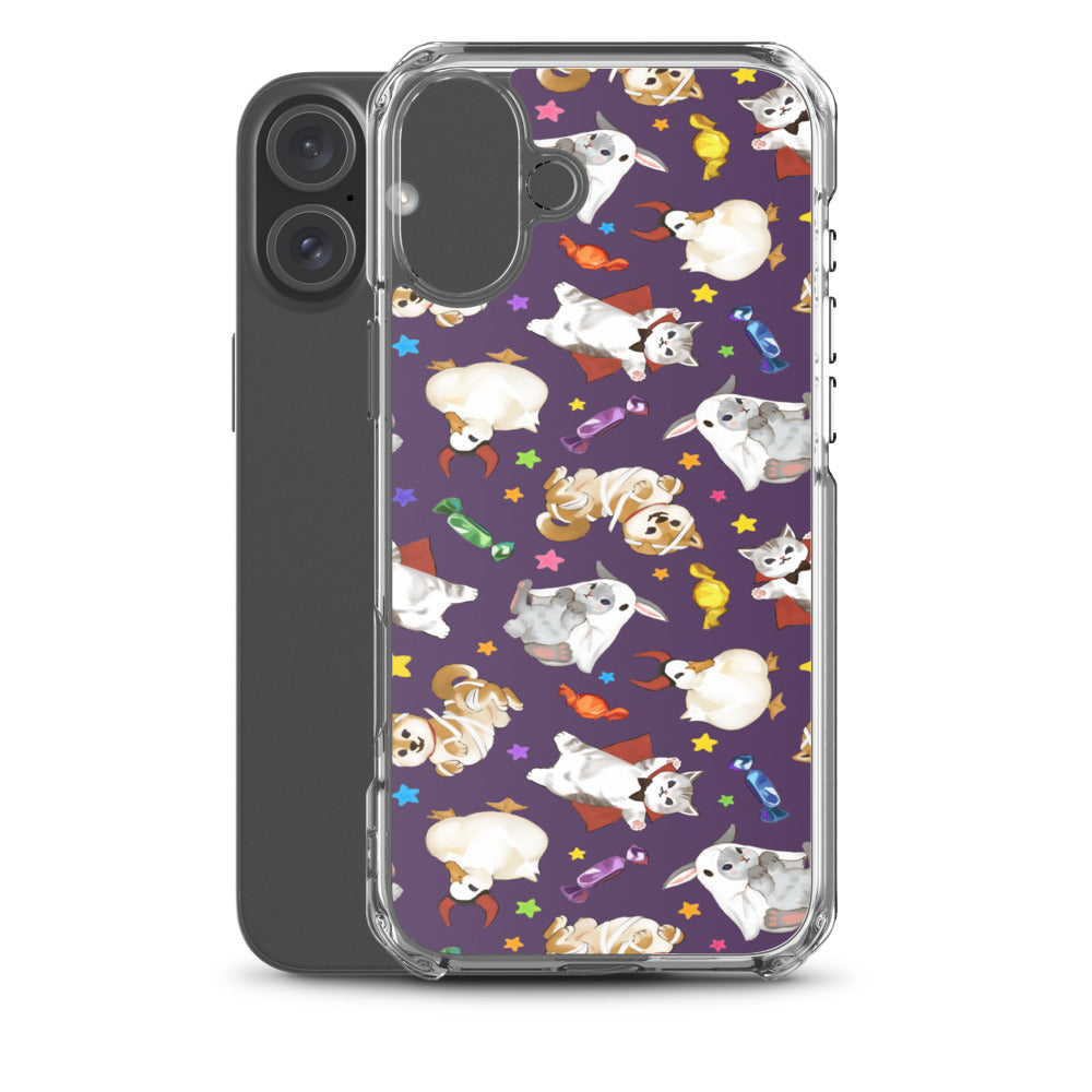 Trick or Treaters iPhone Clear Case (Purple) - iPhone 16 Plus