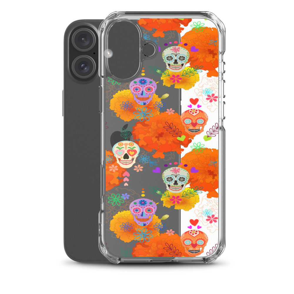 Sugar Skull iPhone Clear Case (Transparent) - iPhone 16 Plus