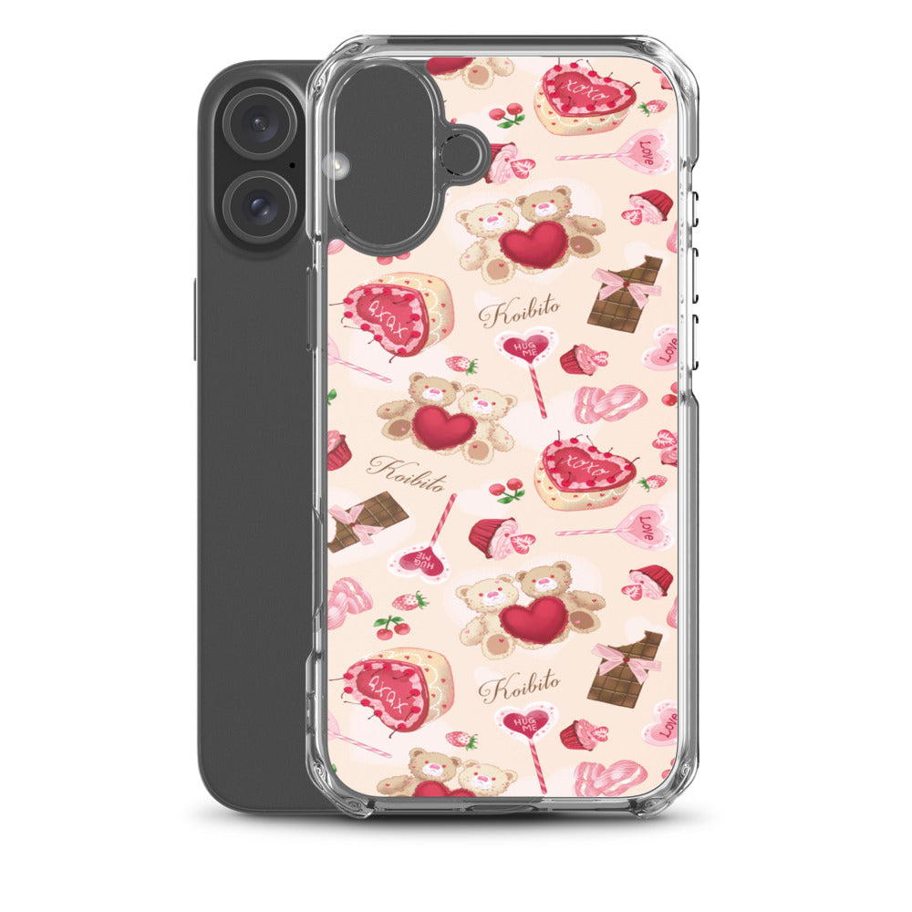 Sugar Sweetheart iPhone Clear Case (Cream) - iPhone 16 Plus