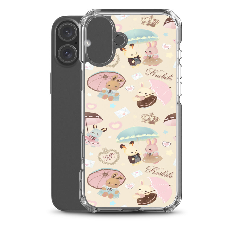 Parasol Bunny iPhone Clear Case (Cream) - iPhone 16 Plus