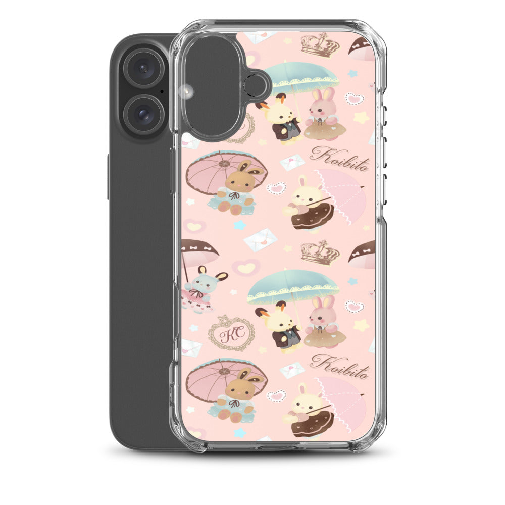 Parasol Bunny iPhone Clear Case (Pink) - iPhone 16 Plus