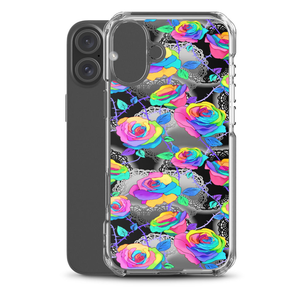 Enchanted Rose iPhone Clear Case (Rainbow) - iPhone 16 Plus