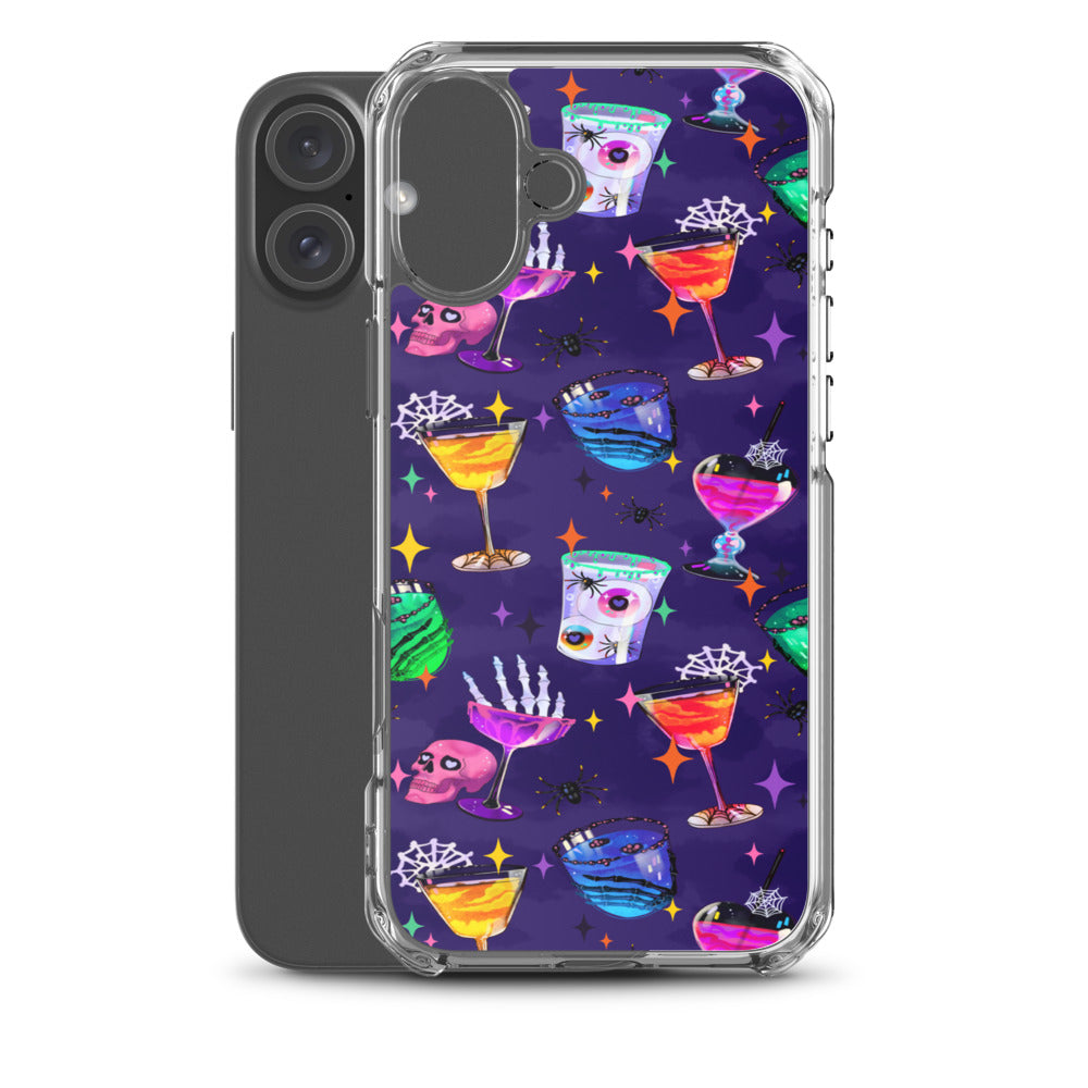 Monster Party iPhone Clear Case (Dark Purple) - iPhone 16 Plus