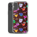 Monster Party iPhone Clear Case (Dark Sienna) - iPhone 16 Plus